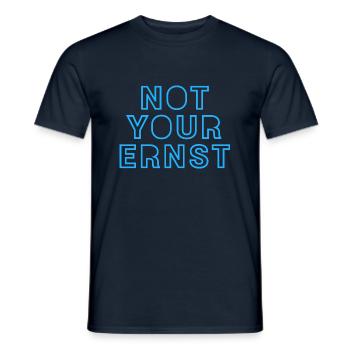 NOT YOUR ERNST - Männer T-Shirt - Navy - Vorne - AI Model Male 178 light (178cm)