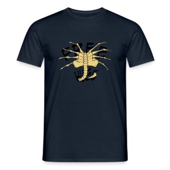 free_huggs - Männer T-Shirt - Navy - Vorne - AI Model Male 178 light (178cm)