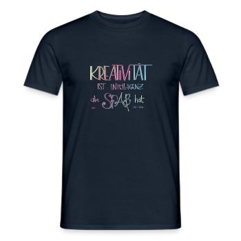 Créativité - Lettrage - T-shirt homme - marine - Devant - AI Model Male 178 light (178cm)