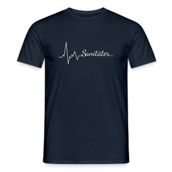 herzschlag sanitäter - Männer T-Shirt - Navy - Vorne - AI Model Male 178 light (178cm)