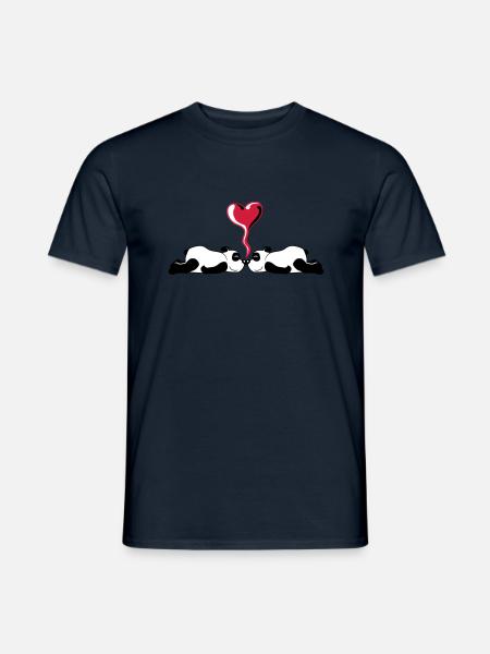 Heart 2 Pandabaers - Men's T-Shirt - navy