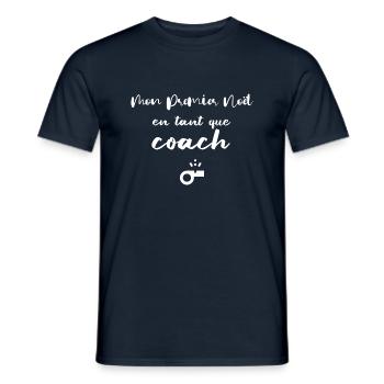 Mon Premier Noël en tant que coach Humour - T-shirt homme - marine - Devant - AI Model Male 178 light (178cm)