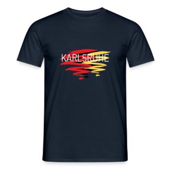 Das echte Karlsruhe T-Shirt Souvenir - Männer T-Shirt - Navy - Vorne - AI Model Male 178 light (178cm)