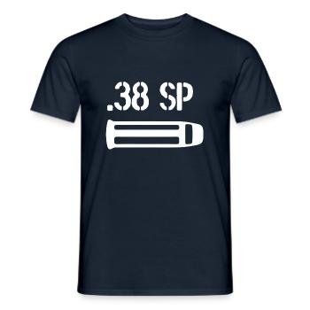 Cartridges and Ammunition 38 Special - Revolver - Men's T-Shirt - navy - Front - AI Model Male 178 light (178cm)