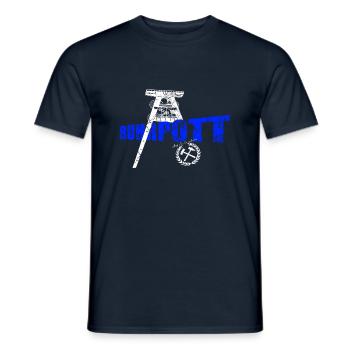Ruhrpott Blau - Männer T-Shirt - Navy - Vorne - AI Model Male 178 light (178cm)