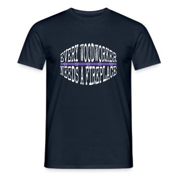 Syndicat du travail du bois T-shirts de charpentier Abattage - T-shirt homme - marine - Devant - AI Model Male 178 light (178cm)