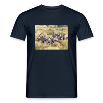 Oryx-Gemsbock-Antilope (Oryx gazella) - Männer T-Shirt - Navy - Vorne - AI Model Male 178 light (178cm)