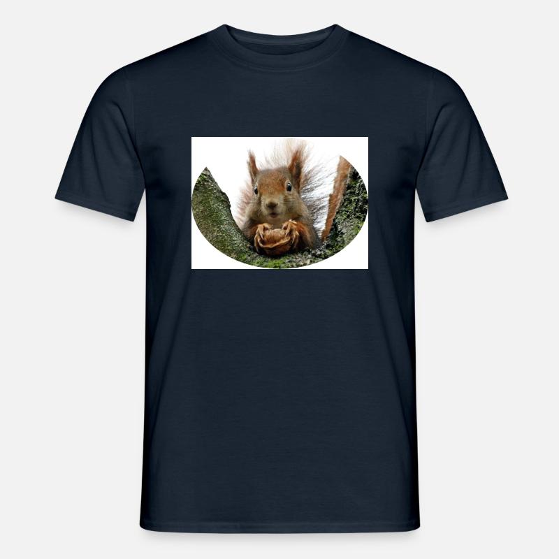 Eichhörnchen, Isibat - Männer T-Shirt - Navy