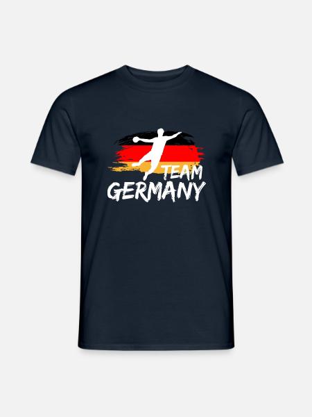 Handball Team Deutschland Flagge Handballer Ball - Männer T-Shirt - Navy