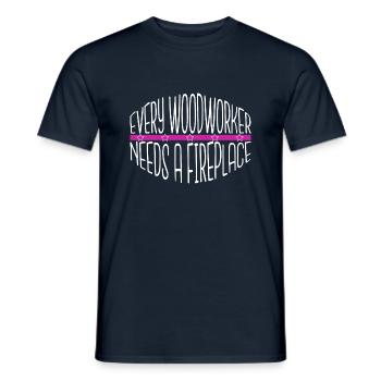 arborists carpenter work tshirts axes bday jokes - Männer T-Shirt - Navy - Vorne - AI Model Male 178 light (178cm)