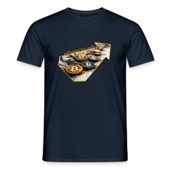 crypto geld ,adjusted for coin - Männer T-Shirt - Navy - Vorne - AI Model Male 178 light (178cm)