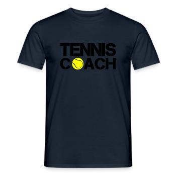 Entraîneur de tennis - T-shirt homme - marine - Devant - AI Model Male 178 light (178cm)