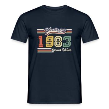 Cadeau D'anniversaire 1983 Génial Depuis 1983 vint - T-shirt homme - marine - Devant - AI Model Male 178 light (178cm)