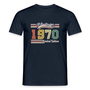 Cadeau D'anniversaire 1970 Génial Depuis 1970 vint - T-shirt homme - marine - Devant - AI Model Male 178 light (178cm)