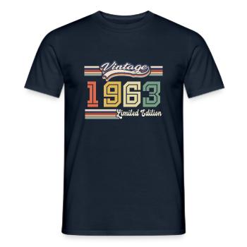 Cadeau D'anniversaire 1963 Génial Depuis 1963 vint - T-shirt homme - marine - Devant - AI Model Male 178 light (178cm)