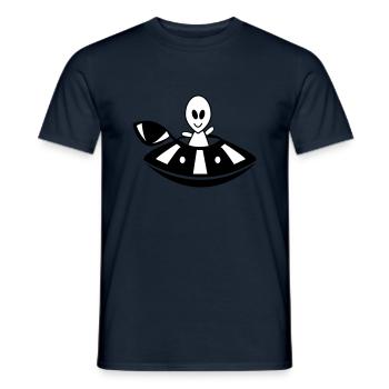 Alien UFO - Men's T-Shirt - navy - Front - AI Model Male 178 light (178cm)