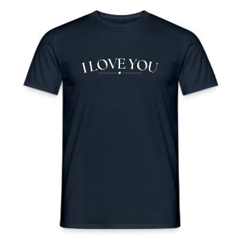 Je t’aime - T-shirt homme - marine - Devant - AI Model Male 178 light (178cm)
