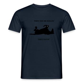Ils me voient rouler ils hatin - Cheval sale - T-shirt homme - marine - Devant - AI Model Male 178 light (178cm)