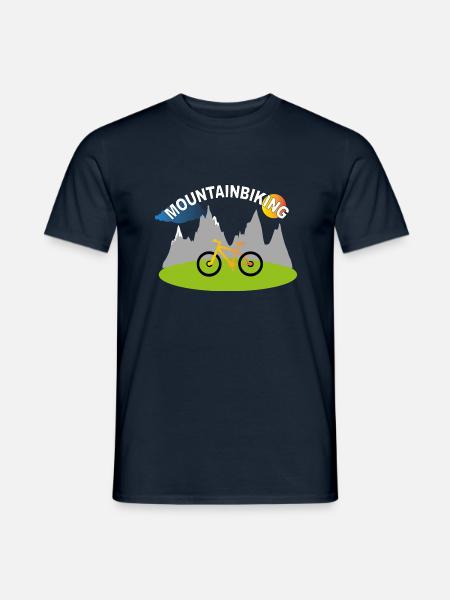 mountainbike Design / lustige Fahrrad Designs - Männer T-Shirt - Navy