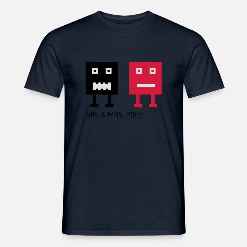 Mr & Mrs Pixel - Männer T-Shirt - Navy