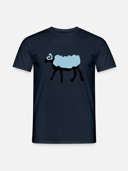 sheep_farm_animal - Männer T-Shirt - Navy