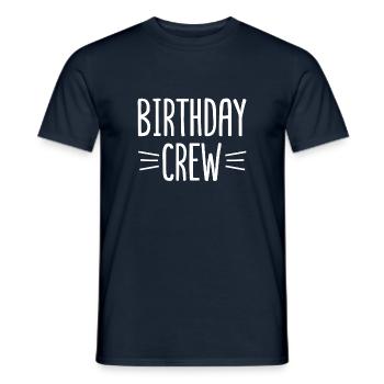 Birthday Crew - Anniversaire filles - Slogan Style - T-shirt homme - marine - Devant - AI Model Male 178 light (178cm)