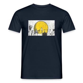 Turin magique - T-shirt homme - marine - Devant - AI Model Male 178 light (178cm)
