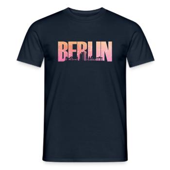 Berlin Capital Germany Europe Skyline - Men's T-Shirt - navy - Front - AI Model Male 178 light (178cm)