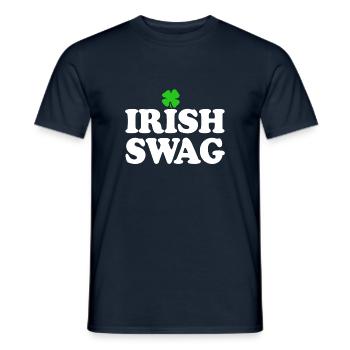 Irischer Swag - Männer T-Shirt - Navy - Vorne - AI Model Male 178 light (178cm)