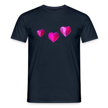 Fiançailles de la fête des mères Saint-Valentin mariage amour - T-shirt homme - marine - Devant - AI Model Male 178 light (178cm)