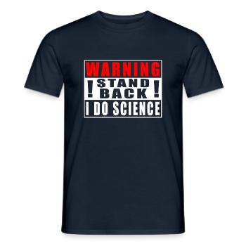 Avertissement Reculez Je fais de la science Citations drôles - T-shirt homme - marine - Devant - AI Model Male 178 light (178cm)