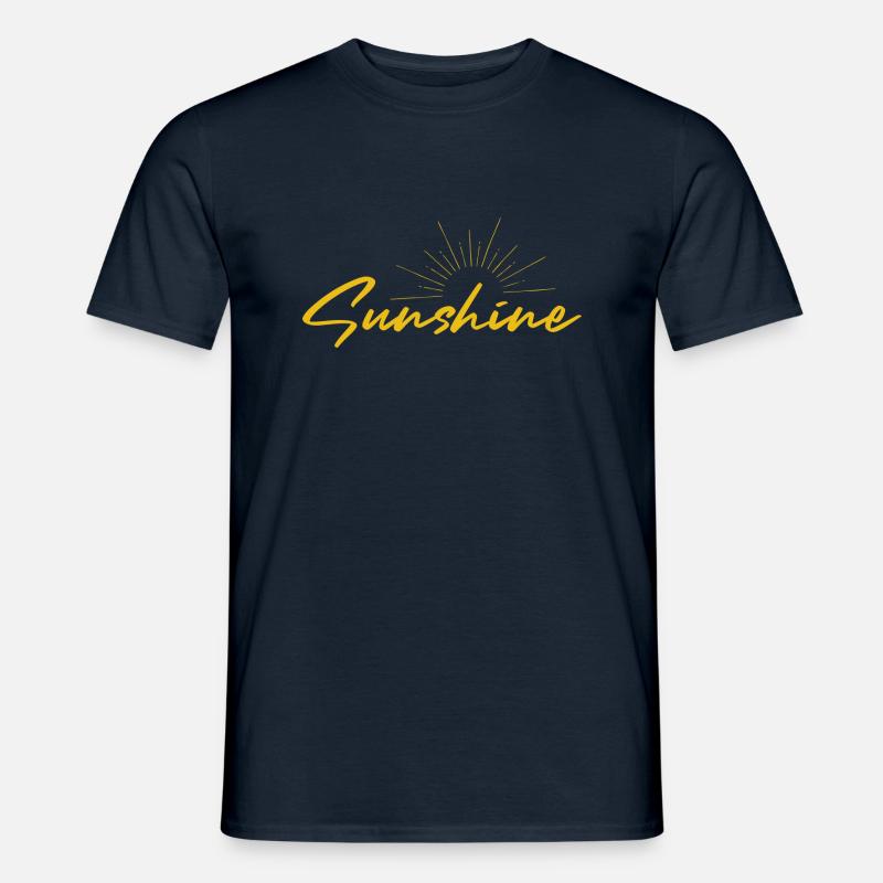 Radiant Sunshine Script on Elegant Black - Men’s T-shirt - navy