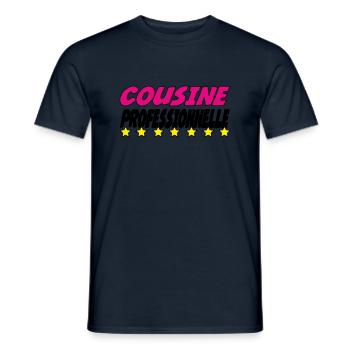 PROFESSIONAL COUSIN - Men's T-Shirt - navy - Front - AI Model Male 178 light (178cm)