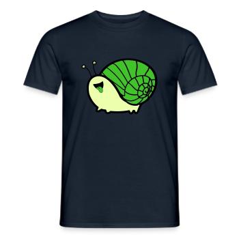 Bande dessinée d’escargot - T-shirt homme - marine - Devant - AI Model Male 178 light (178cm)