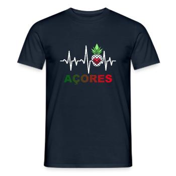 Acores Azores Azores Portugal island group pineapple - Men's T-Shirt - navy - Front - AI Model Male 178 light (178cm)