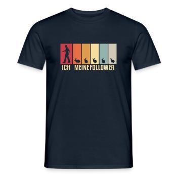 Ich Meine Follower Kaninchen Hasen Häschen Hase - Männer T-Shirt - Navy - Vorne - AI Model Male 178 light (178cm)