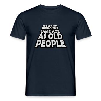 being old people age - Men's T-Shirt - navy - Front - AI Model Male 178 light (178cm)