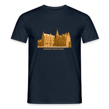 Aurich, Landschaftshaus, East Frisia, Lower Saxony - Men's T-Shirt - navy - Front - AI Model Male 178 light (178cm)