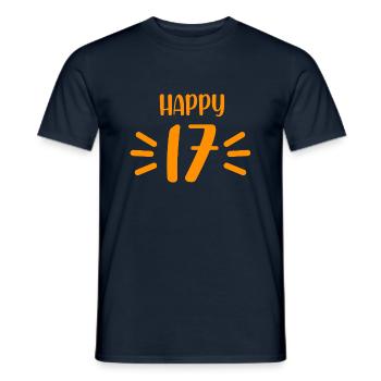 17e anniversaire - T-shirt homme - marine - Devant - AI Model Male 178 light (178cm)