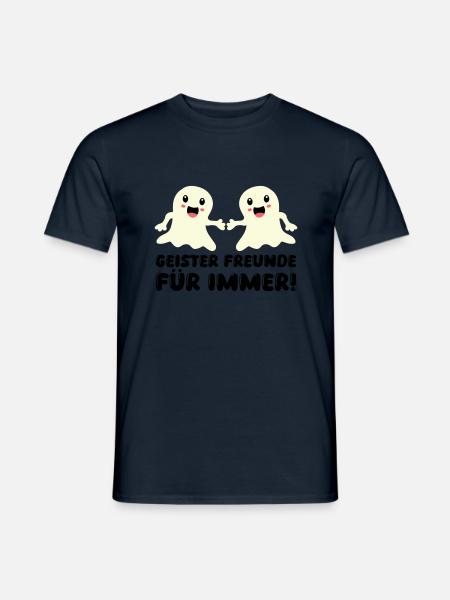 ghosts friends for ever - Men's T-Shirt - navy