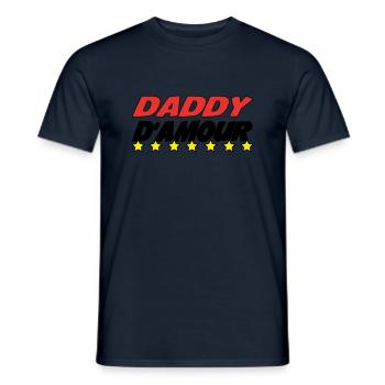 LOVE DADDY - Men's T-Shirt - navy - Front - AI Model Male 178 light (178cm)
