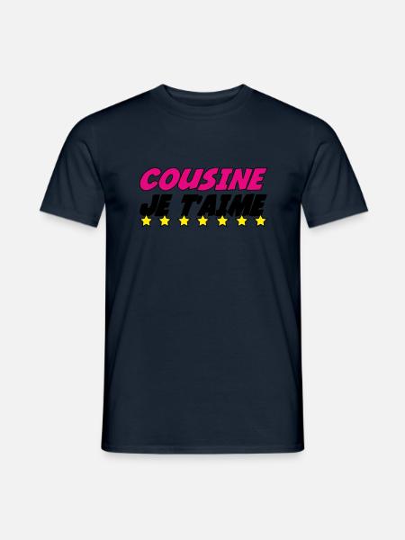COUSINE JE t'aime - T-shirt homme - marine