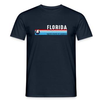 Florida Sunshine State Est 1845 Vintage Classic - Men's T-Shirt - navy - Front - AI Model Male 178 light (178cm)