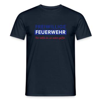Freiwillige Feuerwehr - Männer T-Shirt - Navy - Vorne - AI Model Male 178 light (178cm)