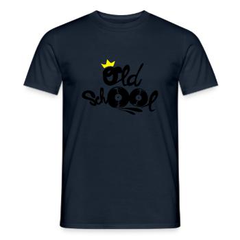Old school - T-shirt homme - marine - Devant - AI Model Male 178 light (178cm)