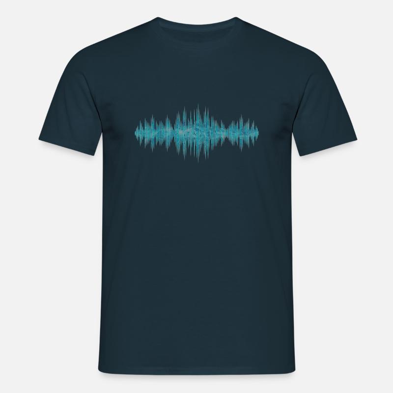 Lydbølger - T-shirt til herrer - marineblå