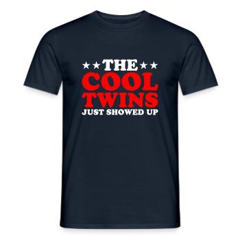 The Cool Twins Just Showed Up 18 - Men's T-Shirt - navy - Front - AI Model Male 178 light (178cm)