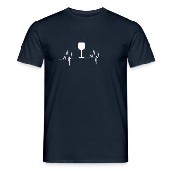 Battement de cœur du vin - T-shirt homme - marine - Devant - AI Model Male 178 light (178cm)