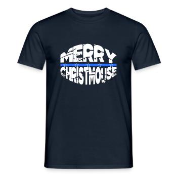 Gift Christmas Vacation Cute Beach Beach Holiday - Men's T-Shirt - navy - Front - AI Model Male 178 light (178cm)