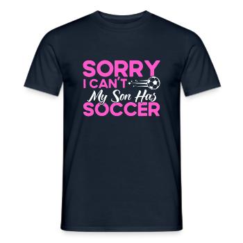 Sportfan Fußball Mama Sohn Geschenk - Männer T-Shirt - Navy - Vorne - AI Model Male 178 light (178cm)